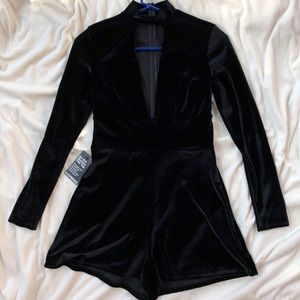NWT EXPRESS VELVET LIKE ROMPER
